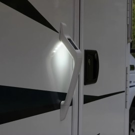 White solar powered assist handle