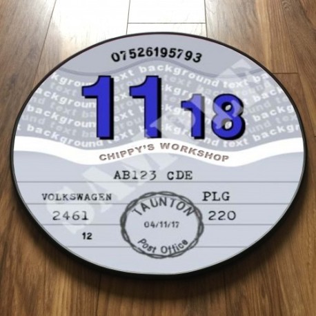 EIGHTIES GREY TAX DISC