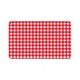 Red gingham rectangular table