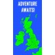 ADVENTURE AWAITS GREEN/BLUE UK MAP