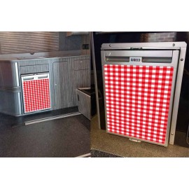 Red Gingham Fridge Front