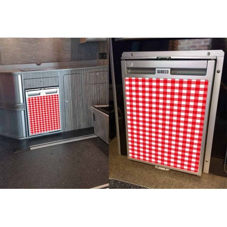 Red Gingham Fridge Front