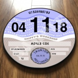 Contemporary Blue TAX DISC