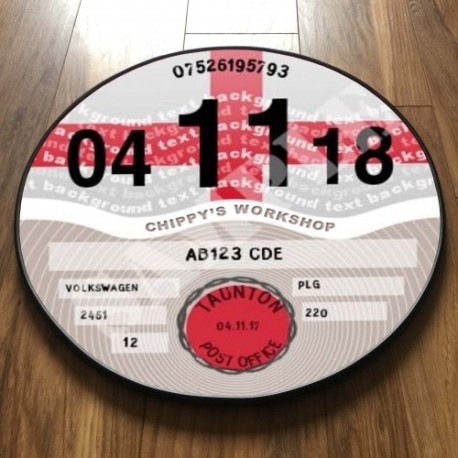 England Flag TAX DISC