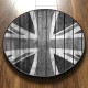 Wood grunge greyscale Union Jack