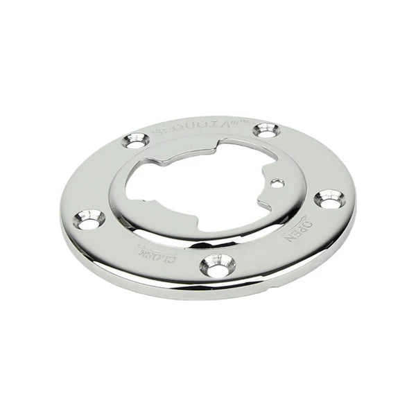 ITC Sequoia 5in floor base, polished stainless steel