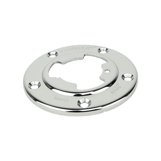ITC Sequoia 5in floor base, polished stainless steel