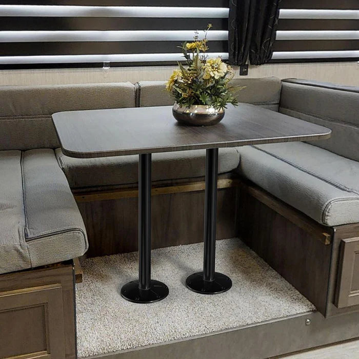 ITC Redwood 27in motorhome table leg set, black