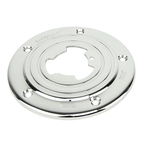 ITC Sequoia 7in floor base, polished stainless steel