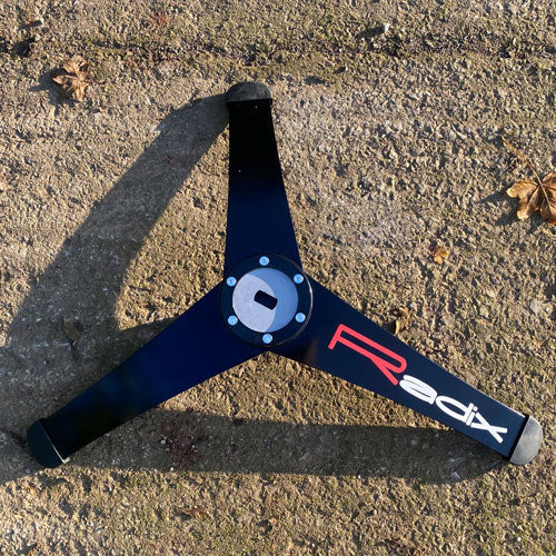 Radix tripod in black with the Cypress and Redwood fitting